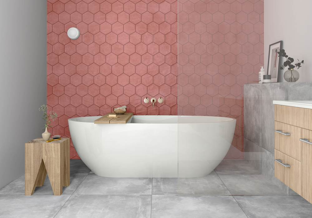 Bonita 5x6 Bordeaux Hexagon Porcelain Tile