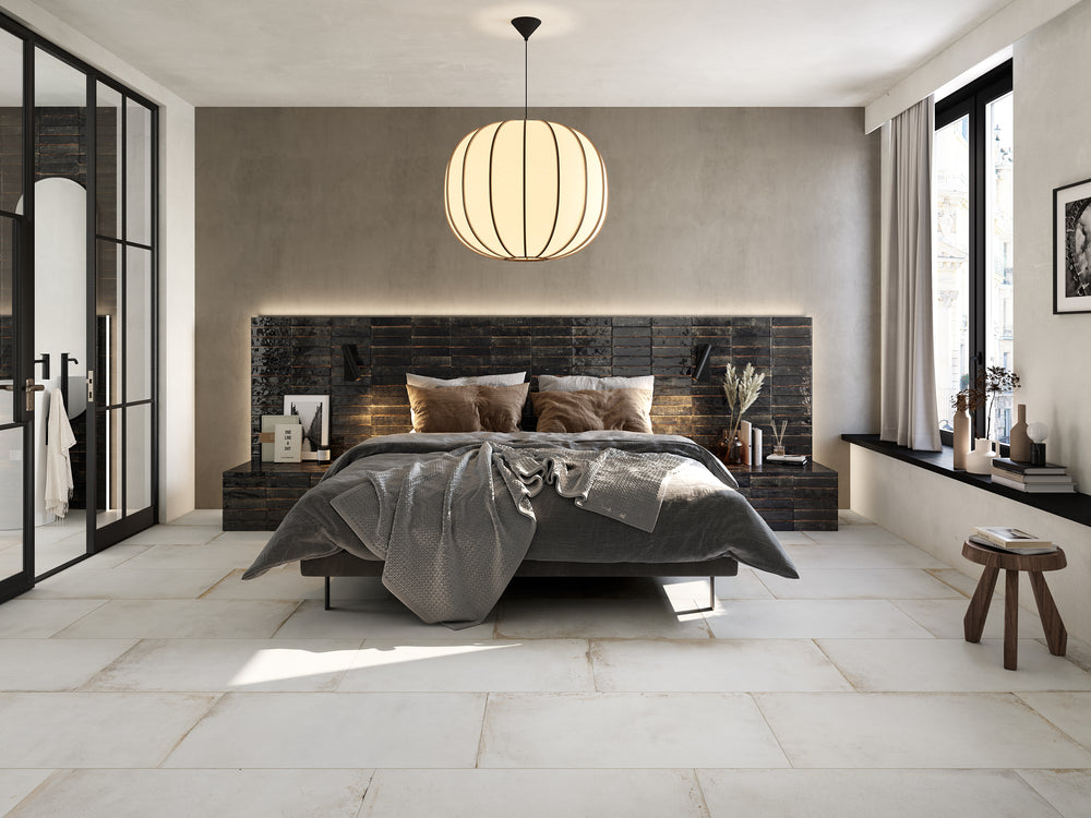 Concrete 16x32 White Porcelain Tile