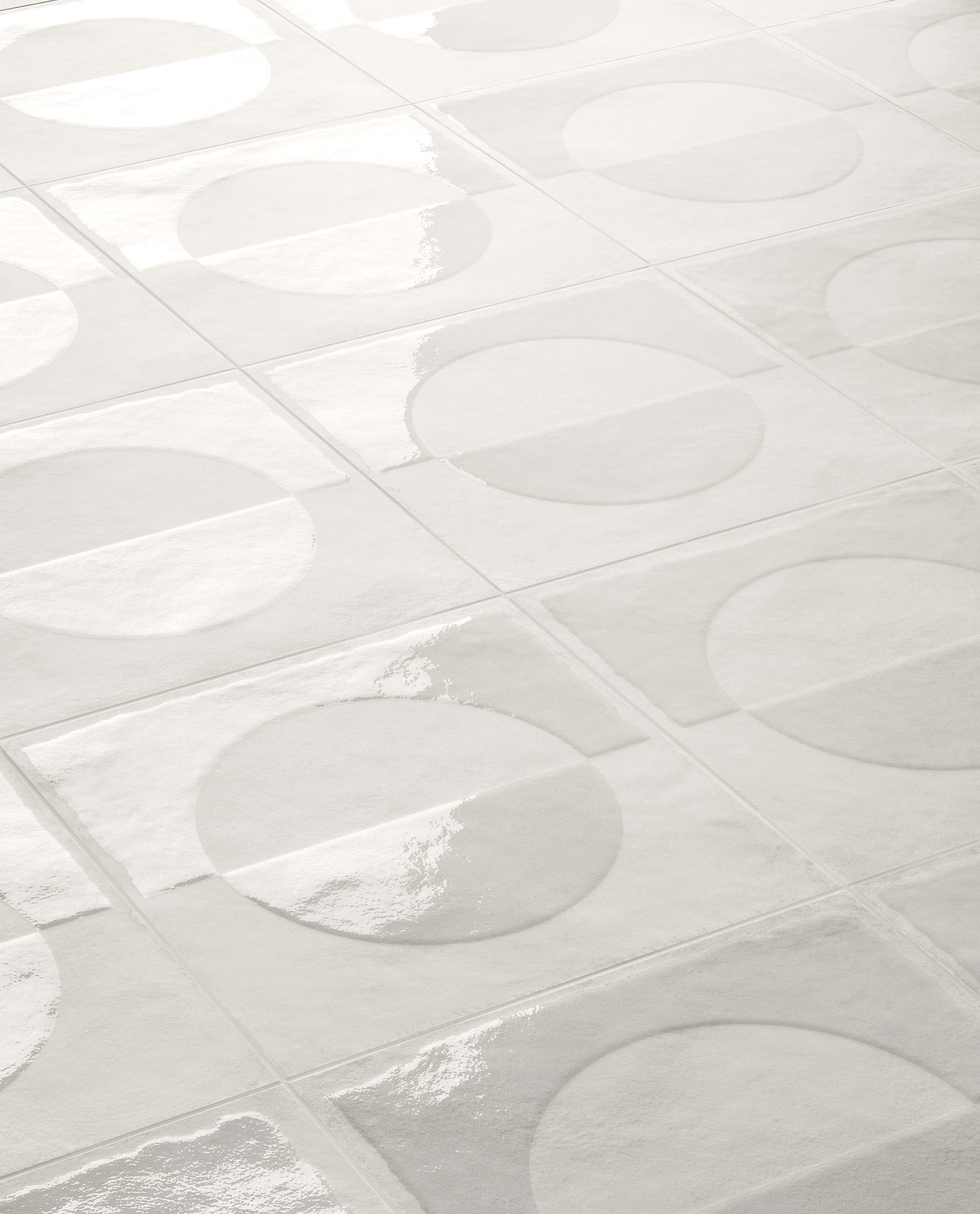 Havana 8x8 Deco White Porcelain Tile