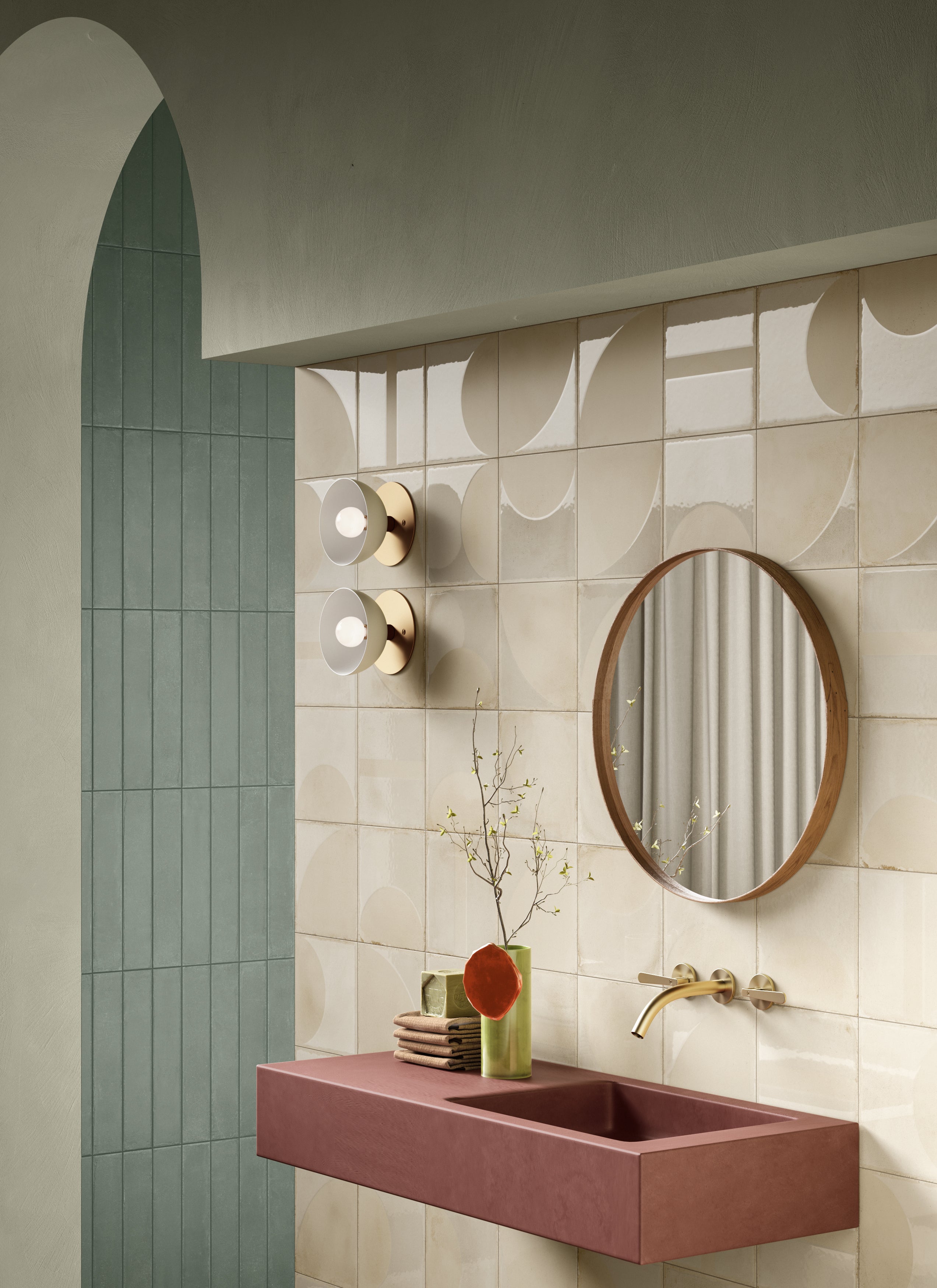 Havana 8x8 Deco Sand Porcelain Tile