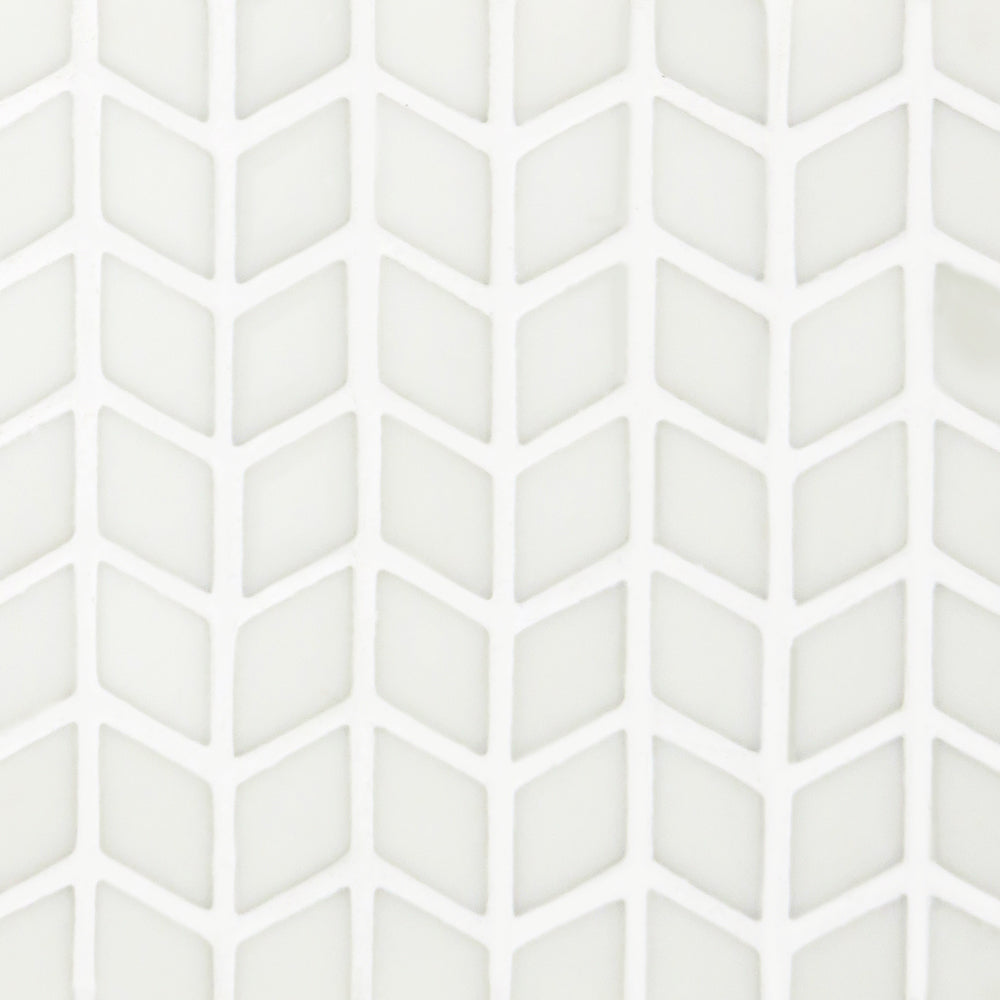 Micro Chevron Cotton Glass Mosaic Tile