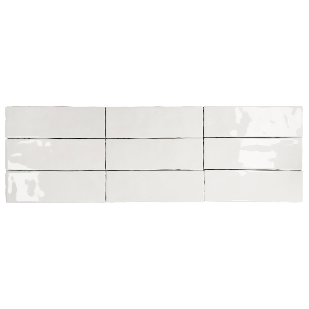 Kai 2.5x8 Cotton White Gloss Subway Tile