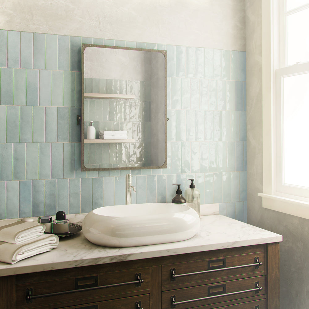 Kai 2.5x8 Opal Blue Gloss Subway Tile