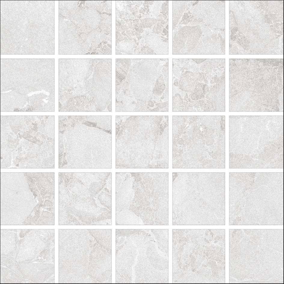 Lava 2x2 White Mosaic Porcelain Tile