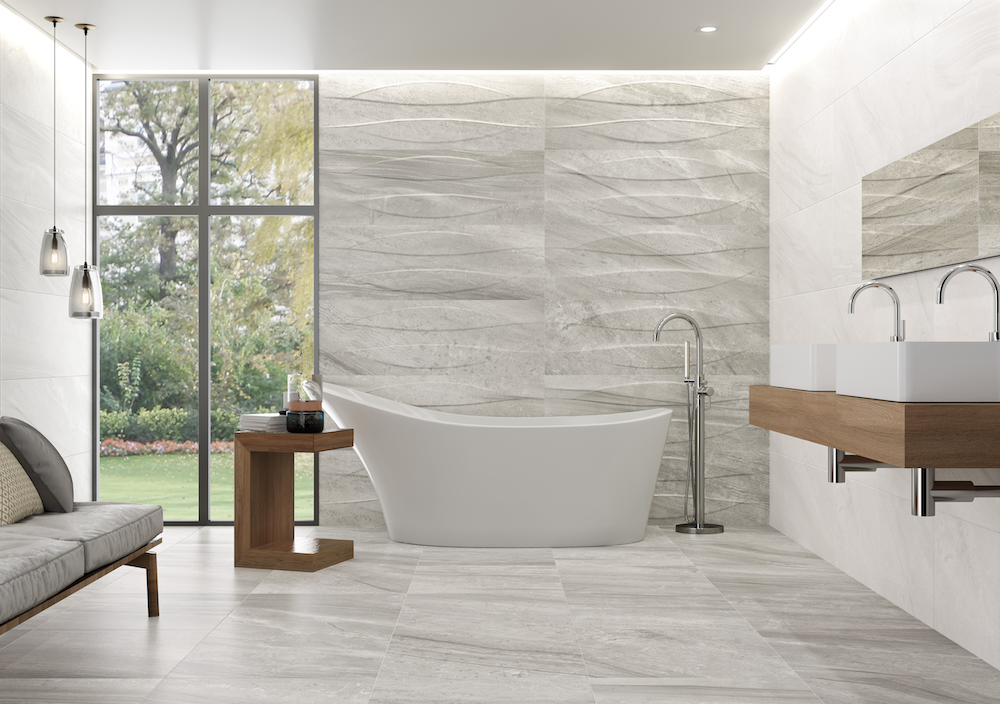 Lunar 12x24 Pearl Polished Rectified Porcelain Tile