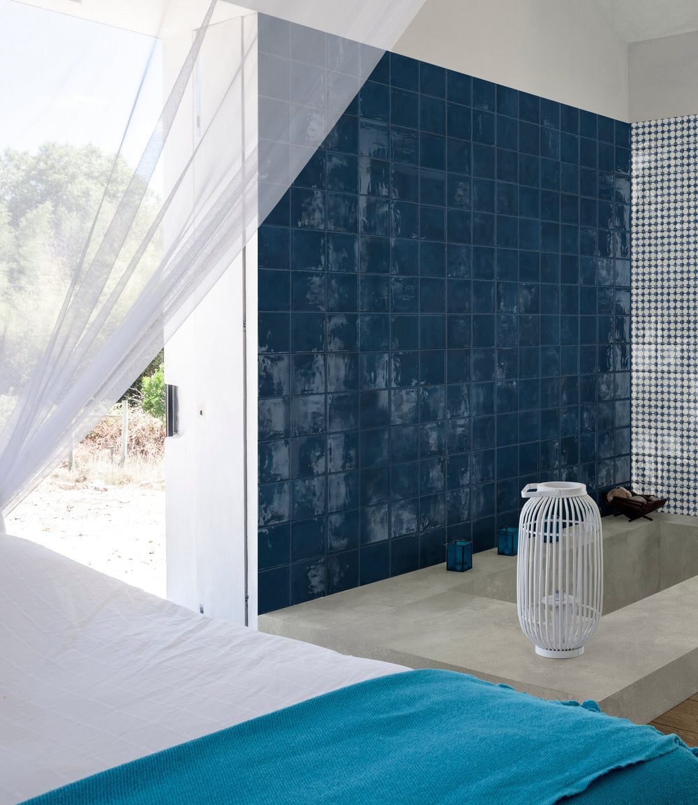 Malibu 6x6 Blue Glossy Porcelain Tile