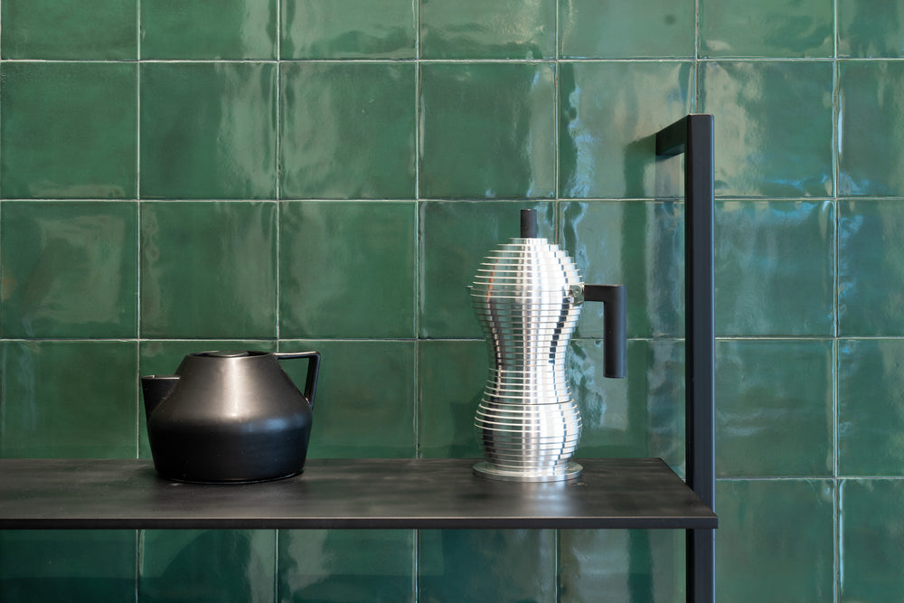 Malibu 6x6 Green Glossy Porcelain Tile