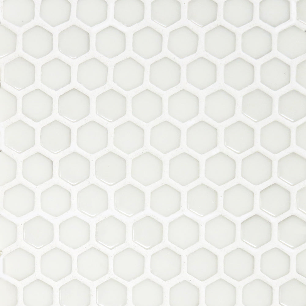 Micro Hex Cotton Glass Mosaic Tile