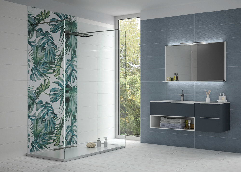 Tropicana 10x24 Denim Blue Trame Matte Tile