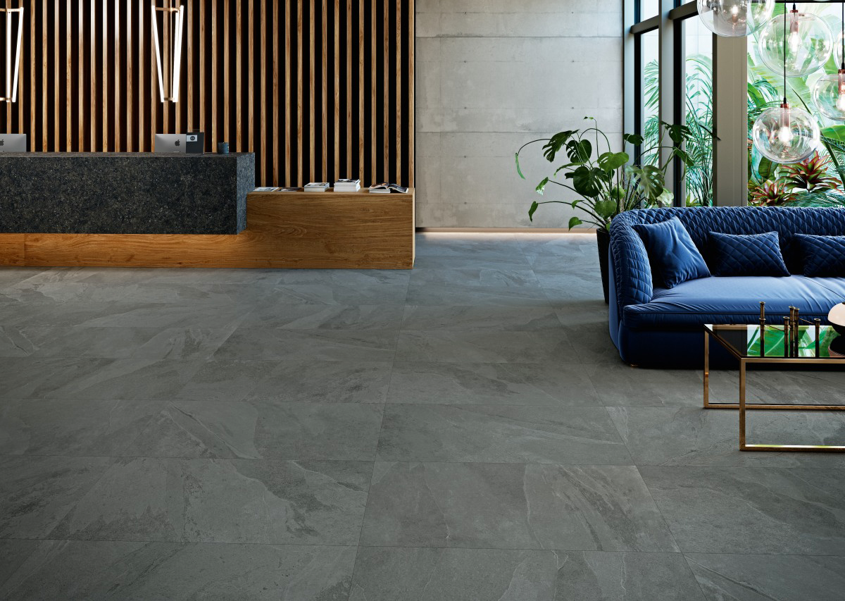 New Slate 12x24 Dark Gray Porcelain Tile