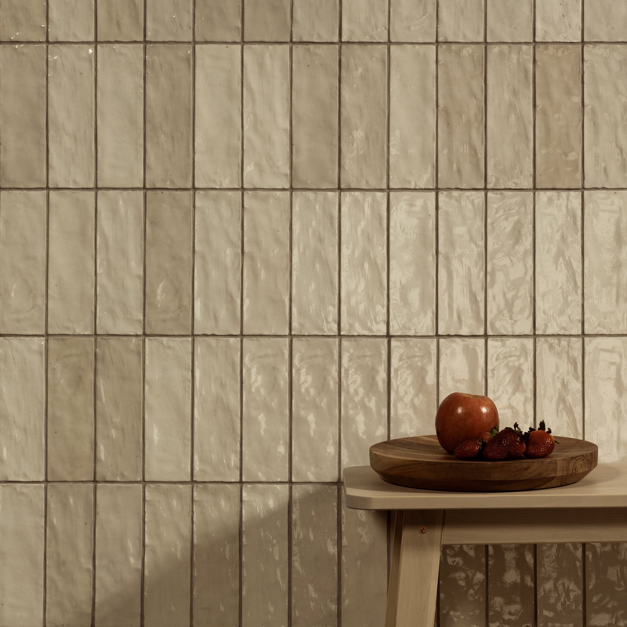 Myriad 2.5x8 Taupe Gloss Subway Tile