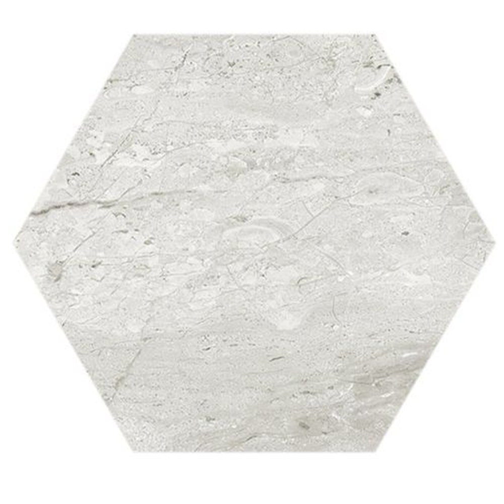 Vietri 5x6 Hexagon Gray Matte Porcelain Tile