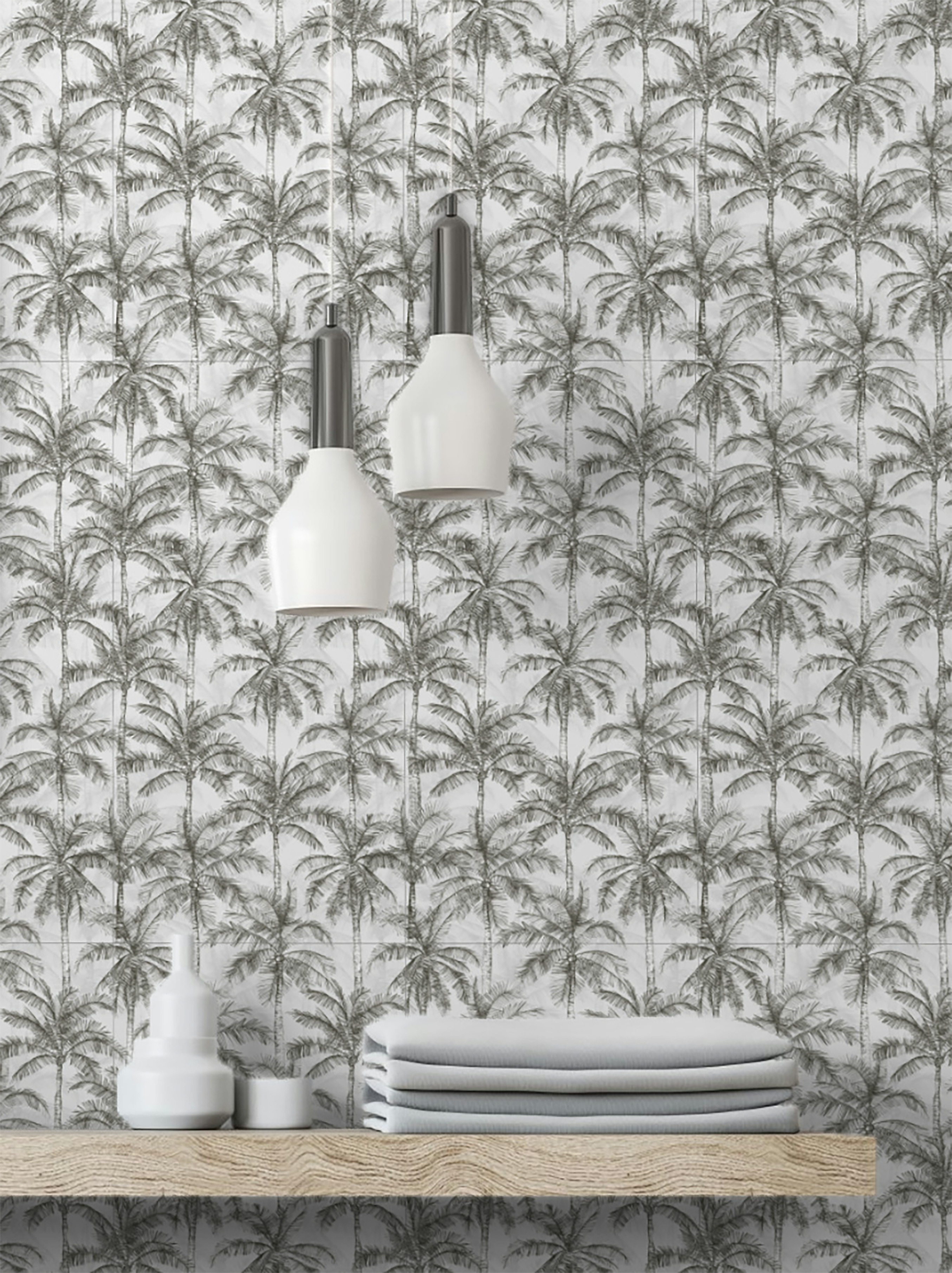 West Palm 24x48 Bianco Pattern Decorative Matte Porcelain Wall Tile