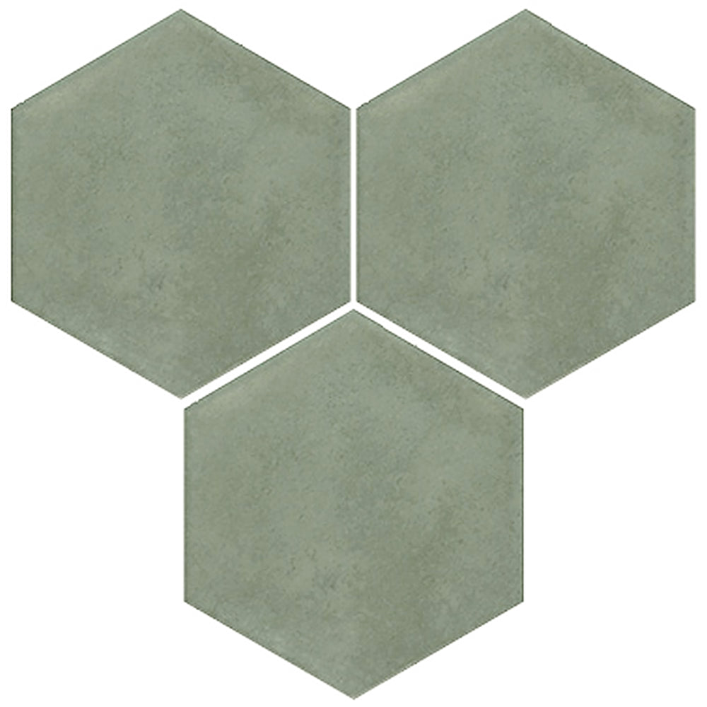 Bonita 5x6 Green Hexagon Porcelain Tile