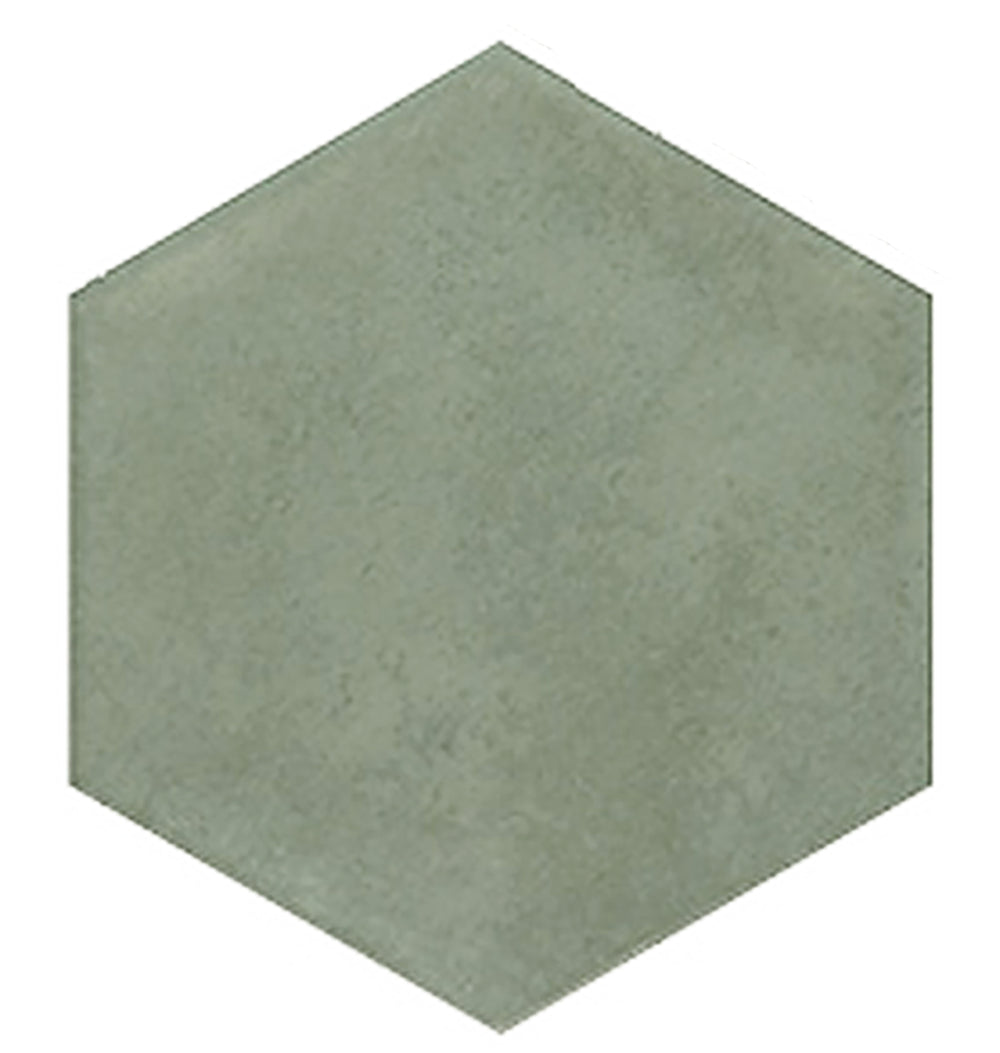 Bonita 5x6 Green Hexagon Porcelain Tile