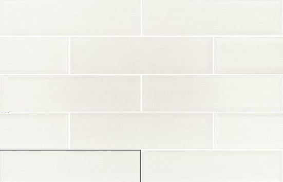 Reef 4x16 White Matte Painted Look Ceramic Tile-Samples