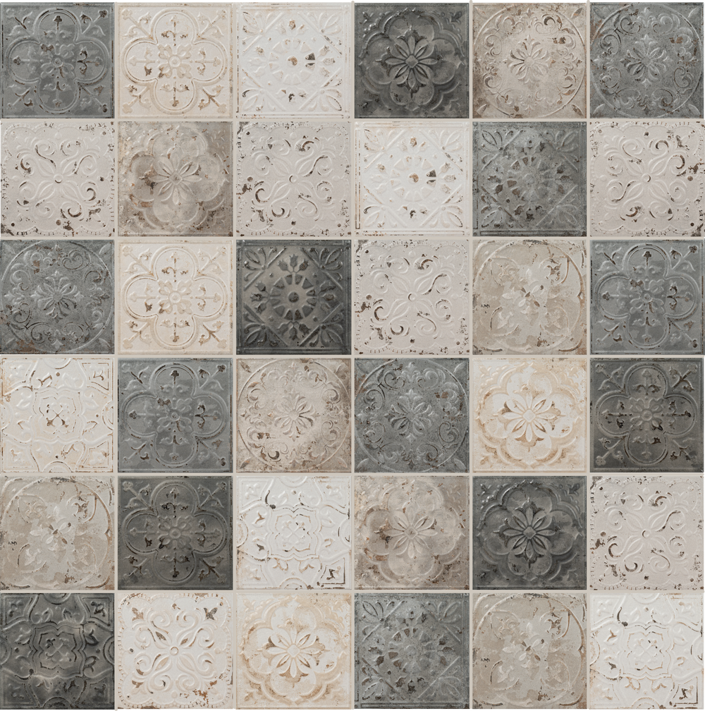 Antiquity 8x8 Mix Embossed Pattern Tile