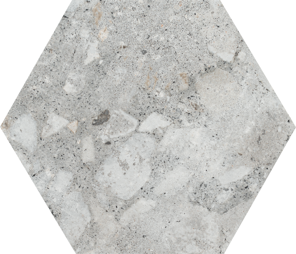 Cemrock 8.5x10 Hexagon White Matte Porcelain Tile