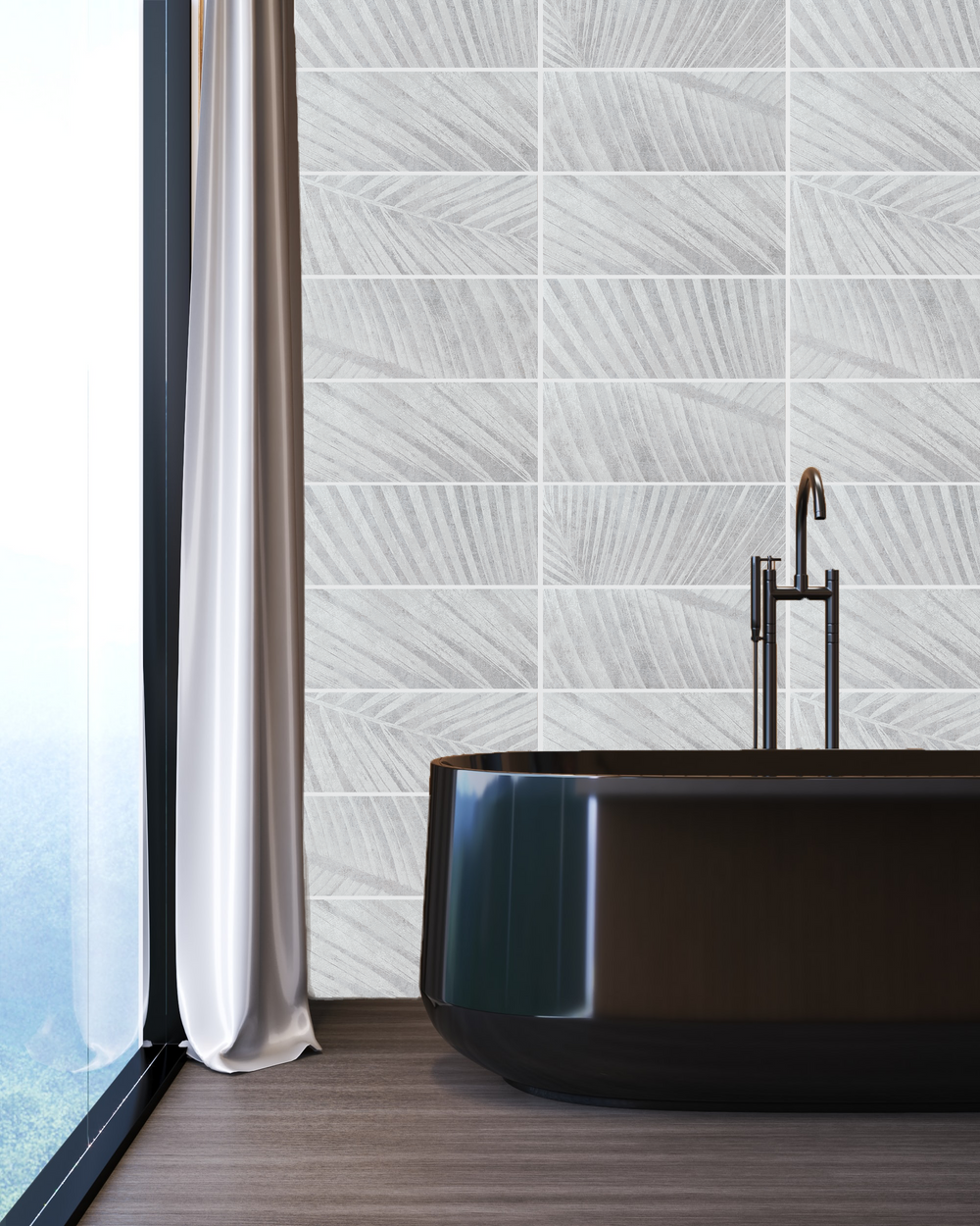 Cayo 10x24 Tropics Gray Matte Wall Tile