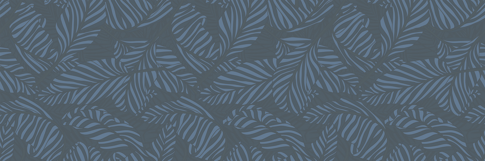 Kapalua 12x36 Blue Palm Leaf Pattern Wall Tile