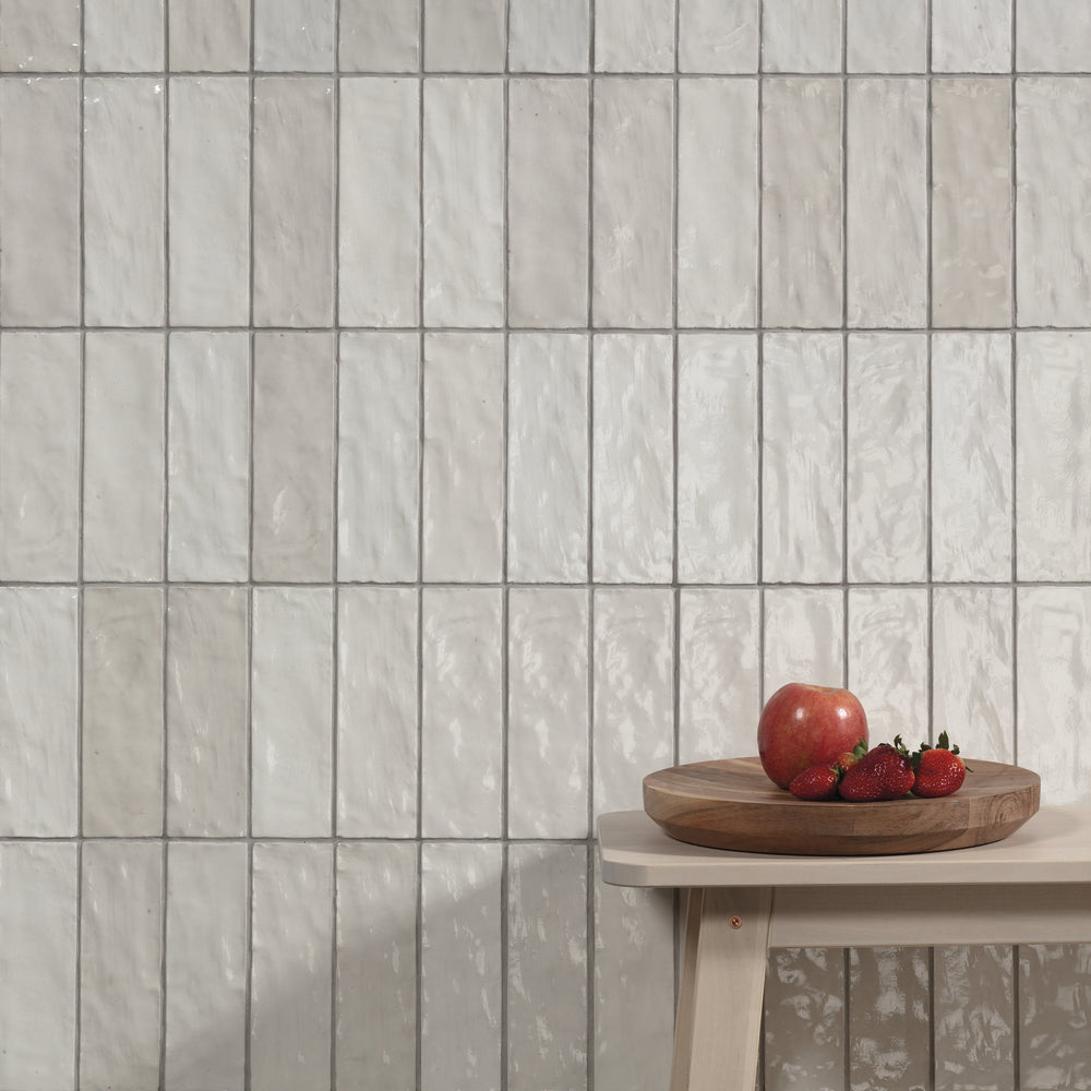 Myriad 2.5x8 White Gloss Subway Tile