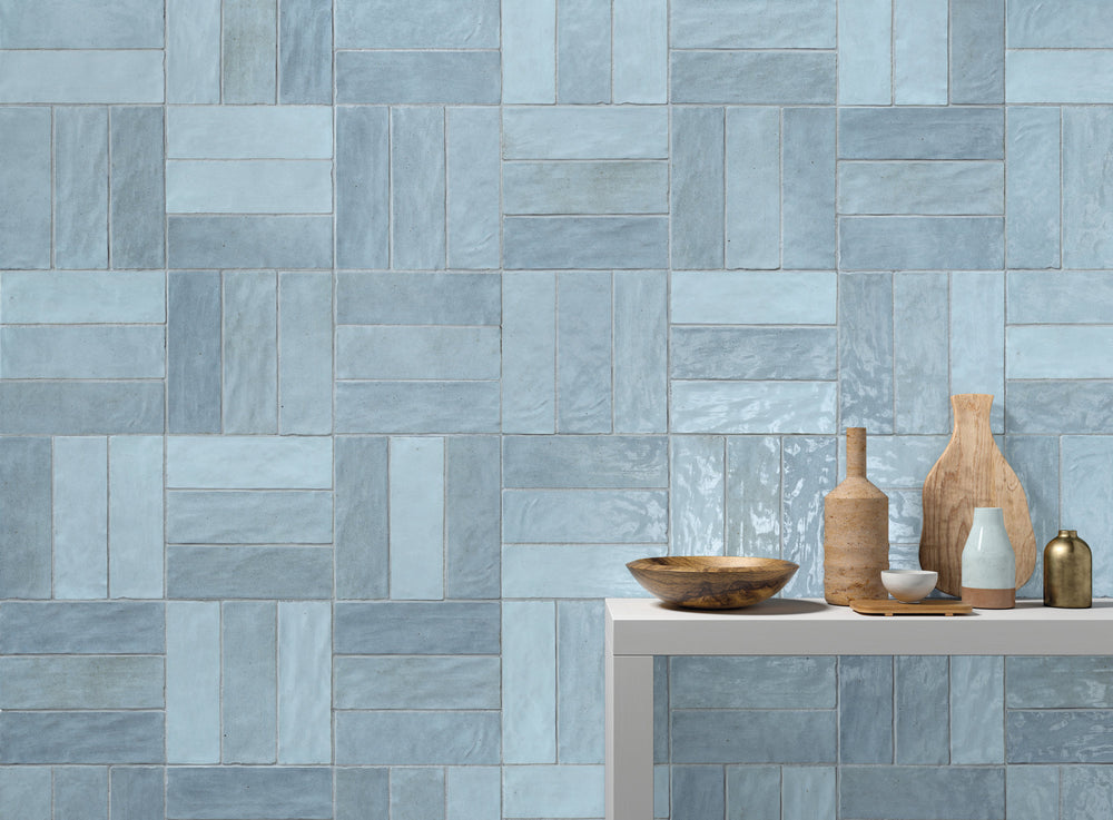 Myriad 2.5x8 Sky Blue Gloss Subway Tile