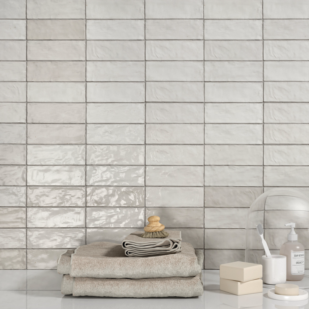 Myriad 2.5x8 White Gloss Subway Tile