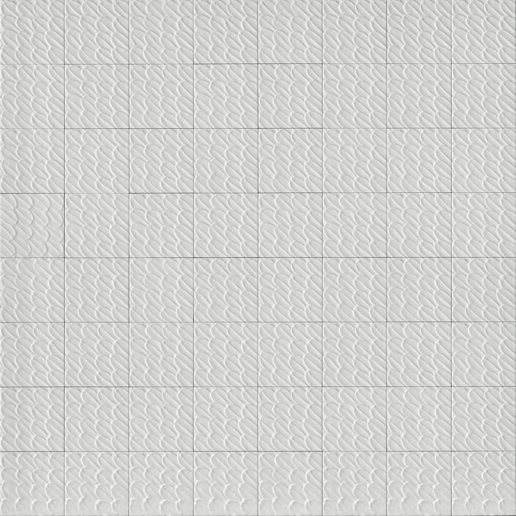 Malibu 6x6 White Topango Glossy Deco Porcelain Wall Tile - SAMPLES