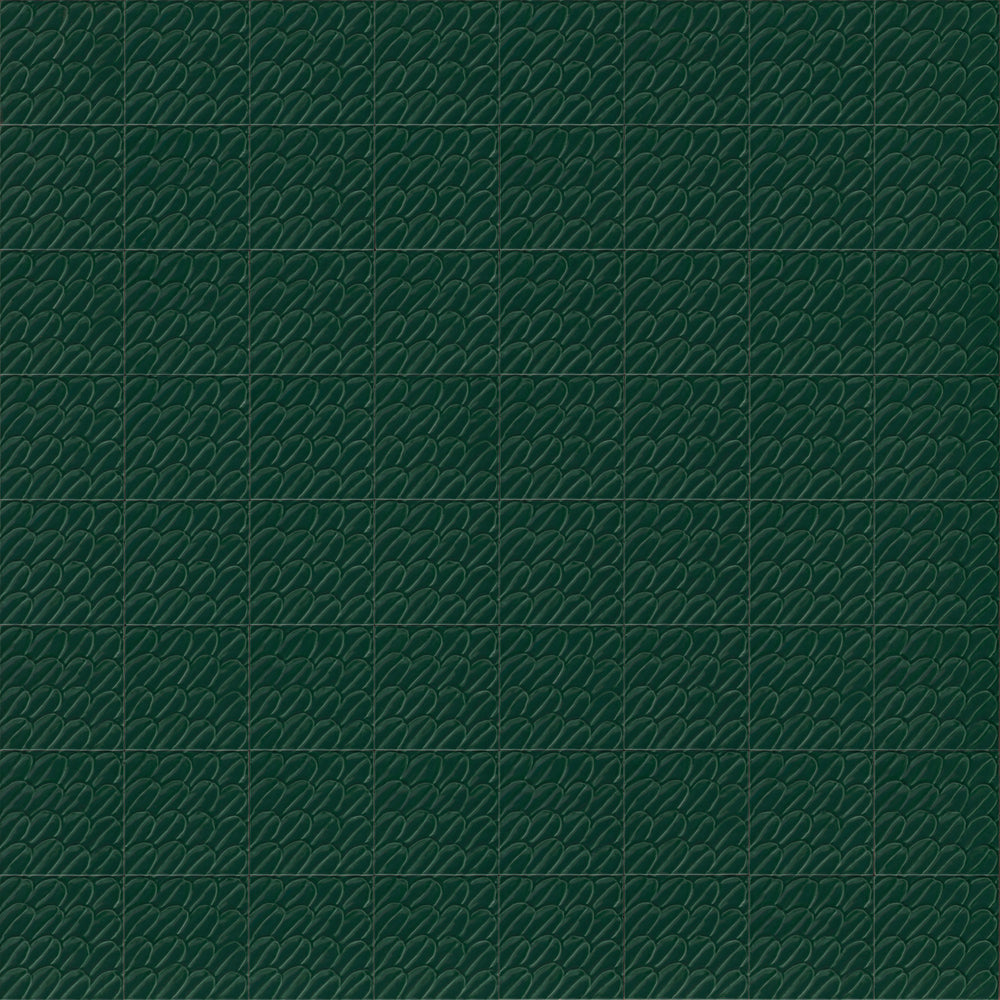 Malibu 6x6 Green Topango Glossy Deco Porcelain Tile