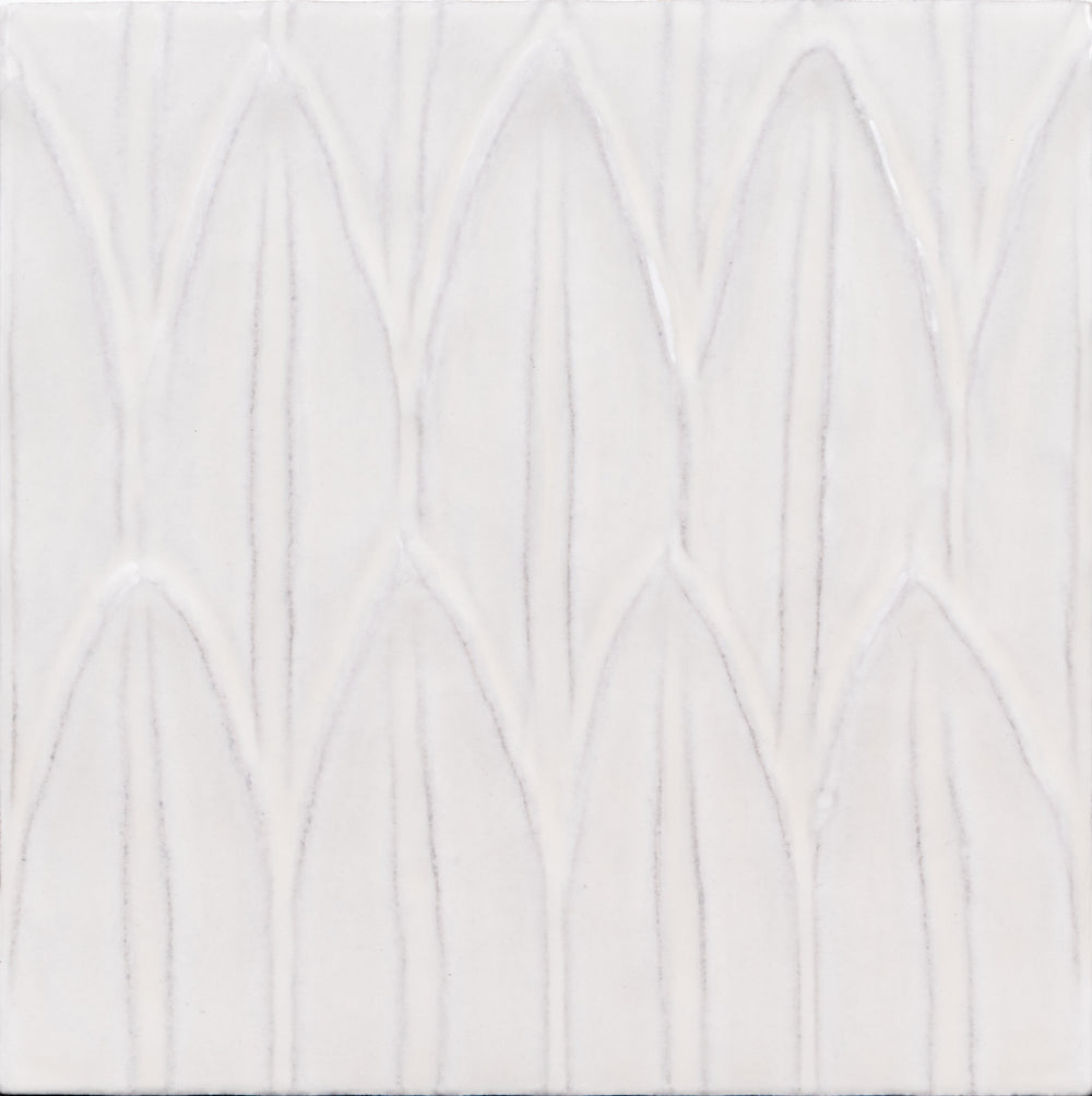 Malibu 6x6 White Zuma Glossy Deco Porcelain Tile