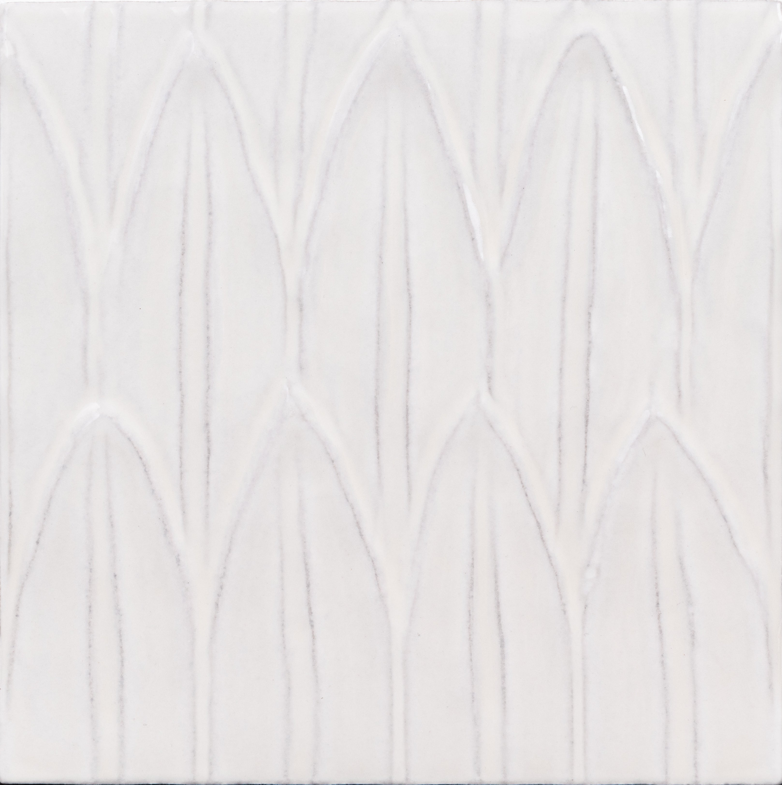 Malibu 6x6 White Zuma Glossy Deco Porcelain Wall Tile