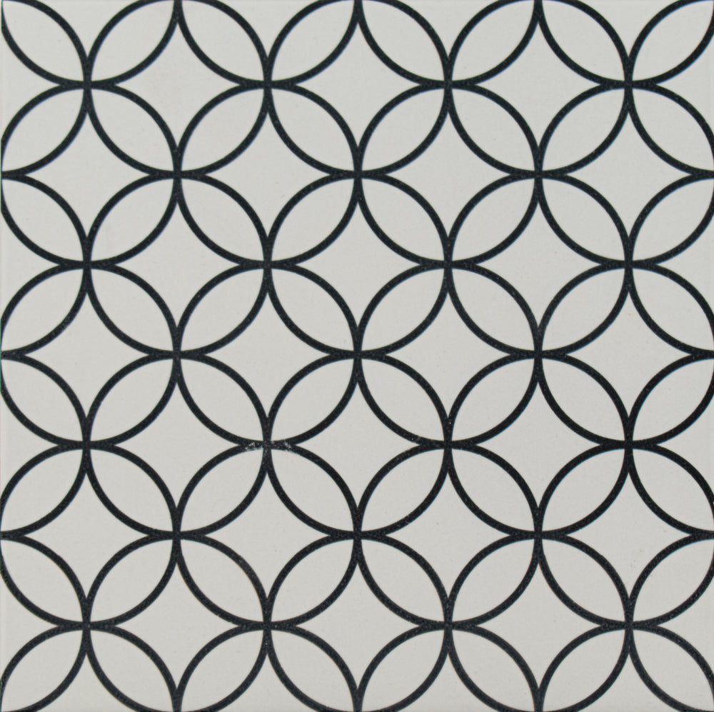 Gatsby 8x8 White Decorative Pattern Tile