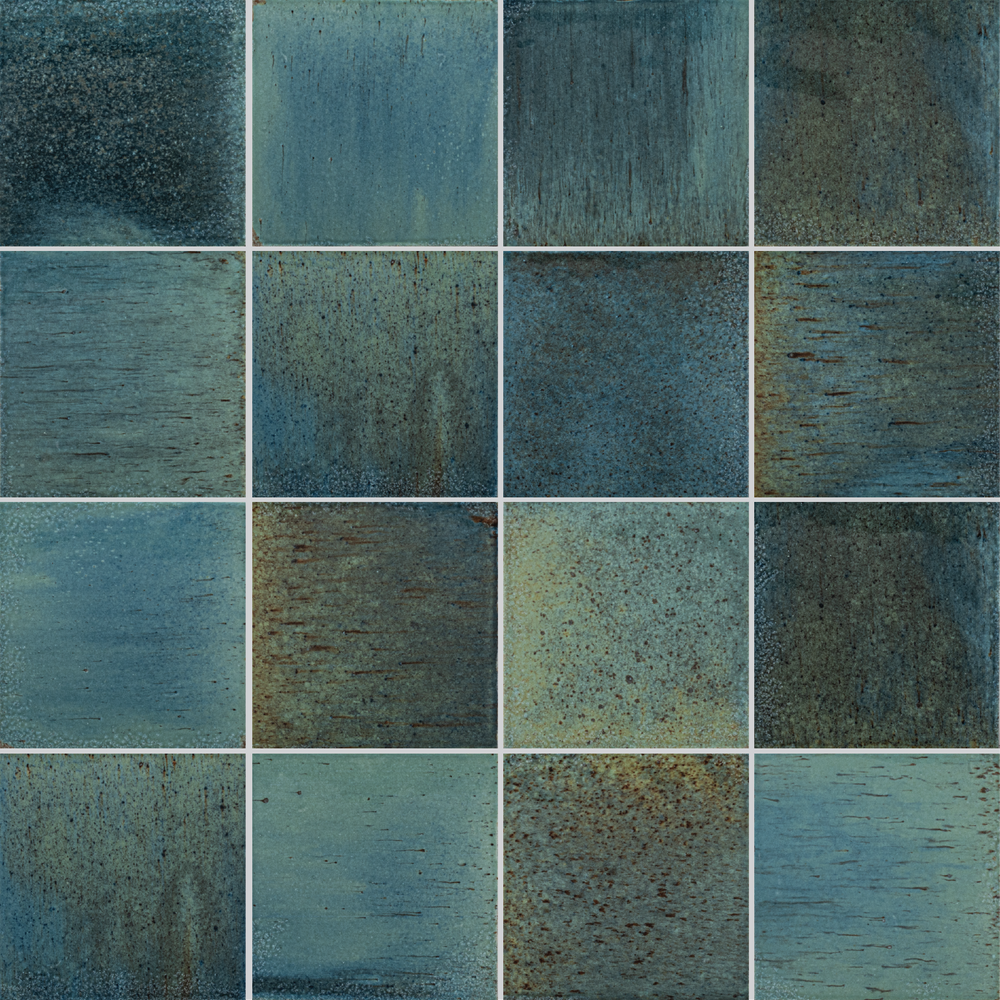 Surf 4x4 Turquoise Blue Gloss Porcelain Tile